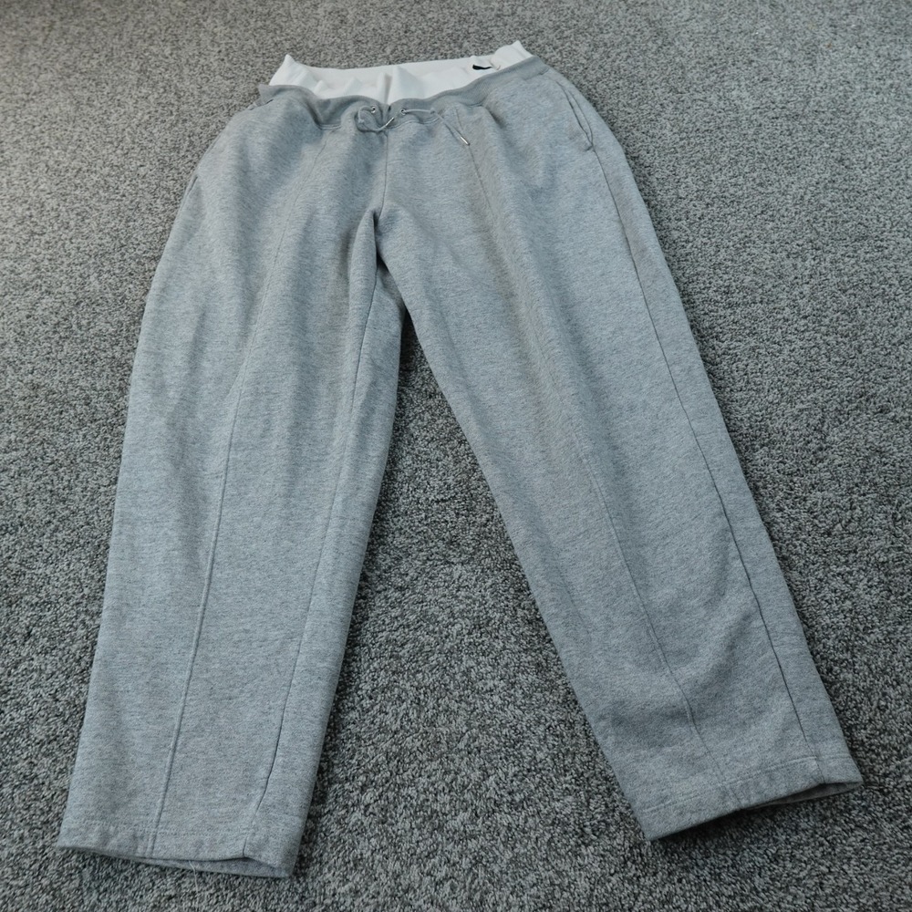 Nike Pants Mens XL Gray‎ Swoosh Drawstring Warmup Jogger Sweatpants Workout Gym